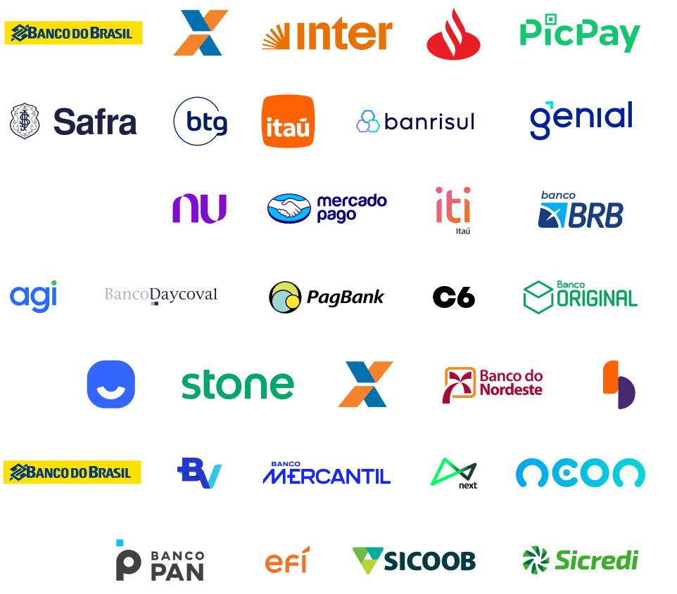 Bancos compatíveis